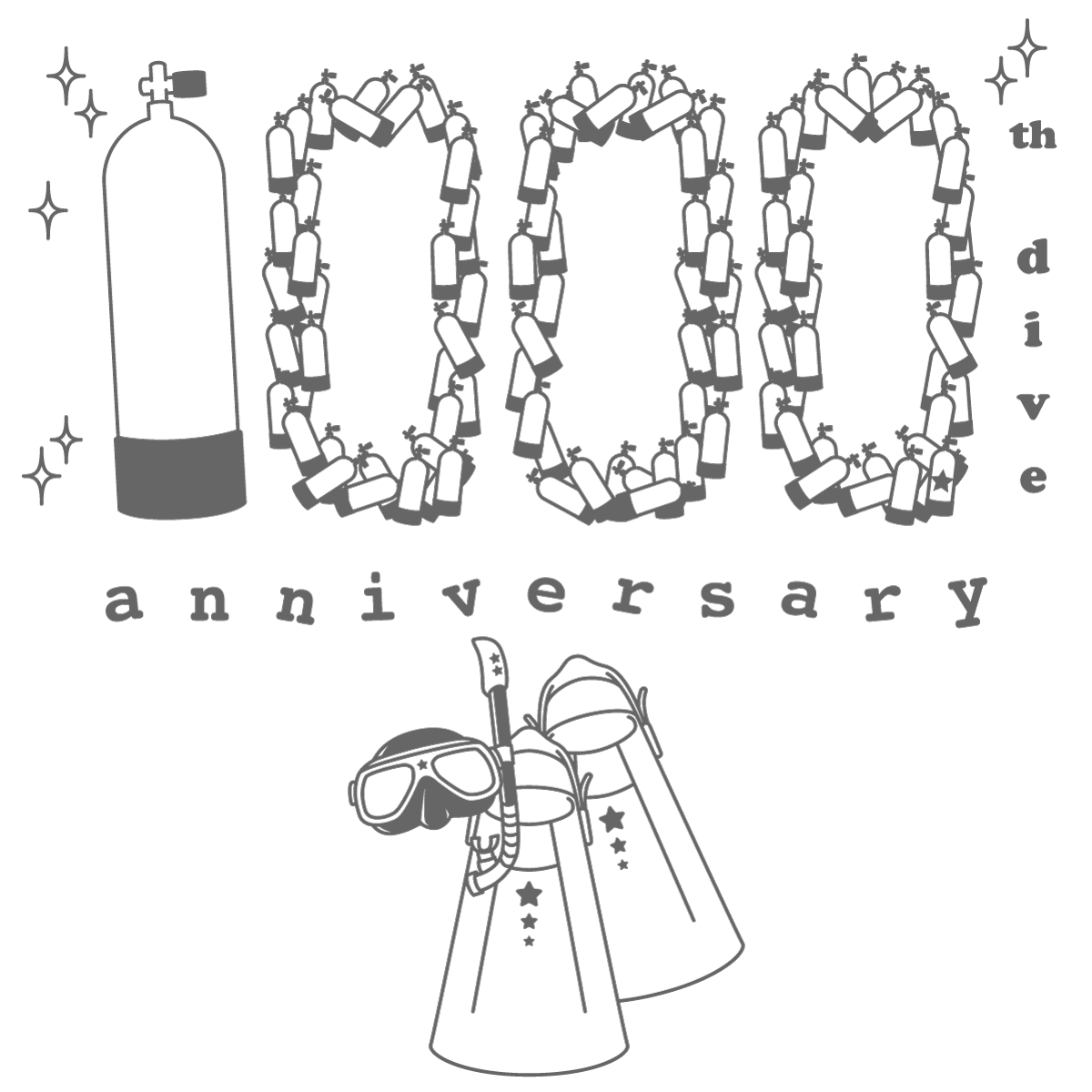 1000th dive anniversary [mini]バージョン（マスク＆フィン）