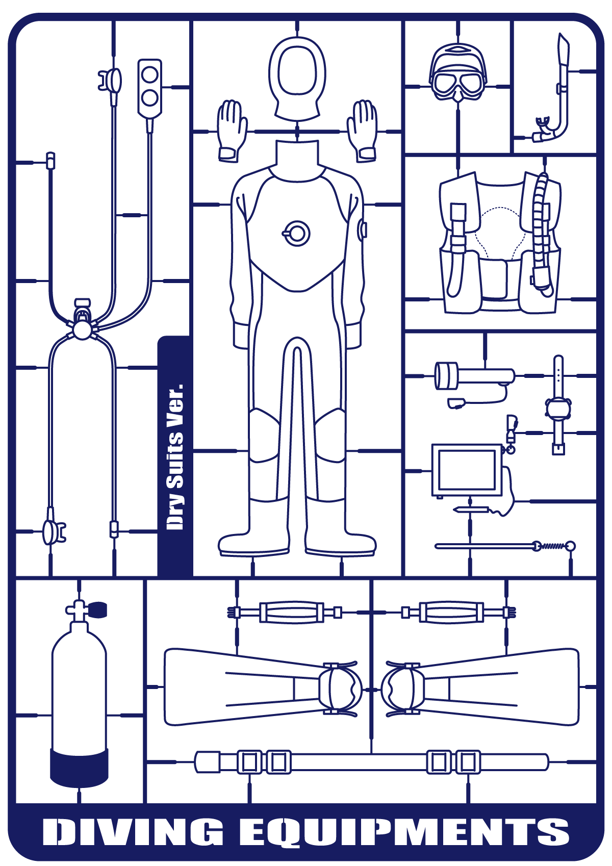 Diving Equipments（ドライスーツver.）