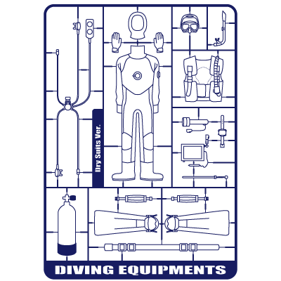 Diving Equipments（ドライスーツver.）