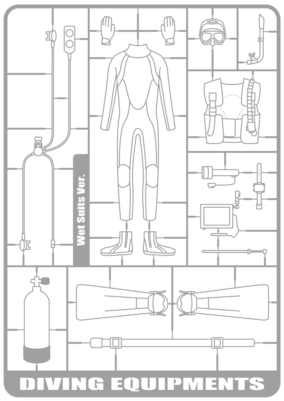 Diving Equipments（Wet Suits Ver.）